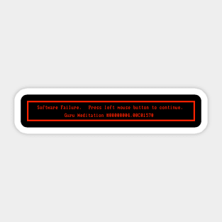 Amiga: Guru Meditation Crash Warning Sticker